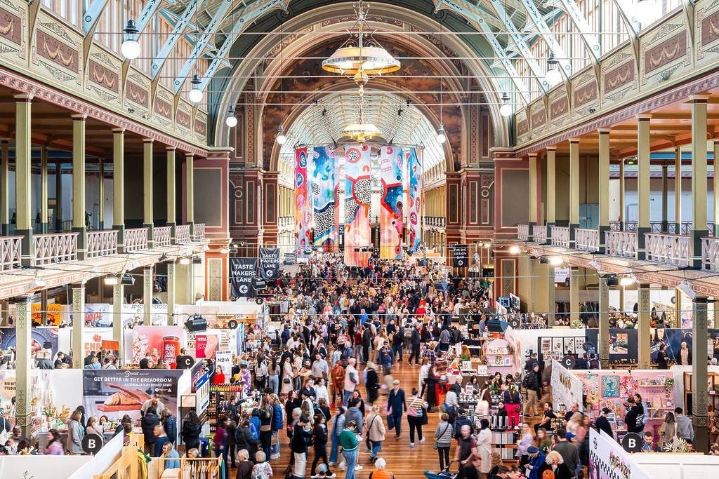 people shopping at the big design market