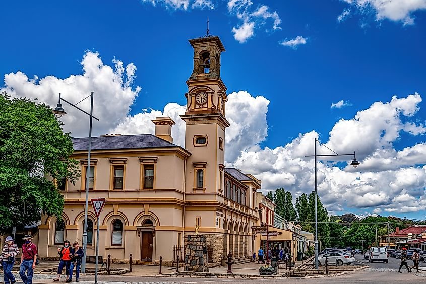Historic Beechworth Post office in Beechworth, Victoria, Australia. 