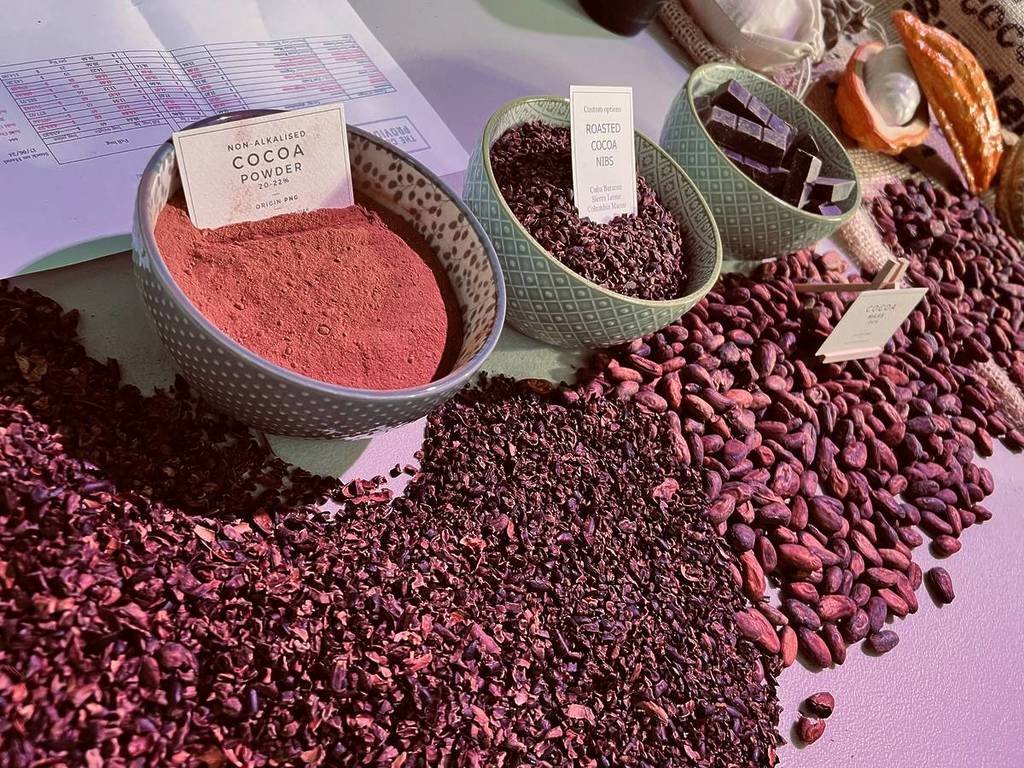 cocoa beans from one of the exhibitors at the Australian Chocolate Festival