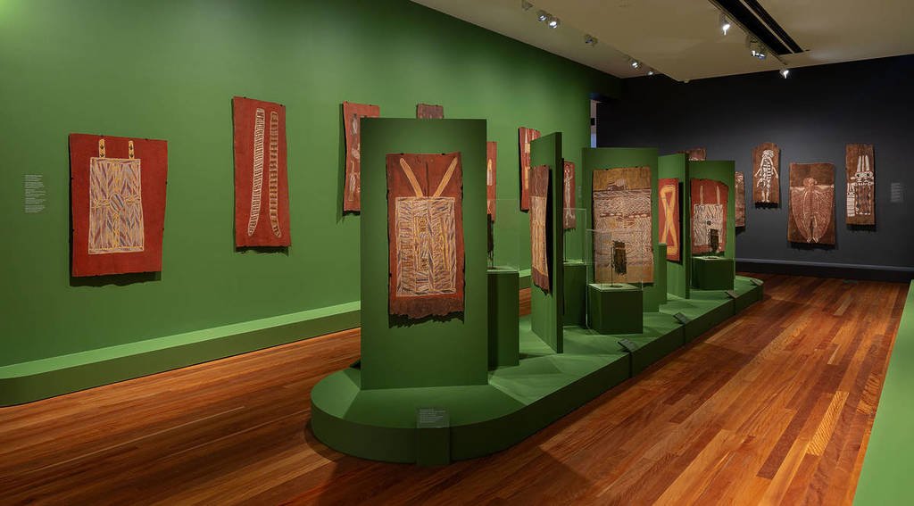 pieces on display in the Potter Museum of Art