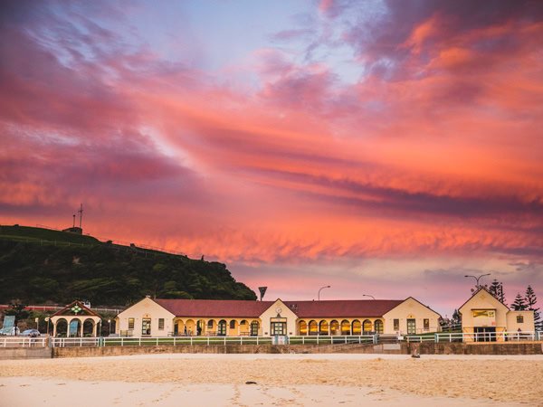 sunset at Nobbys Beach, Newcastle